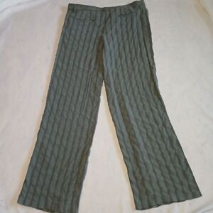 Emporio‎ Armani Pants Womens 10 Textured Wide Leg Gauzy Classic Designer Y2k